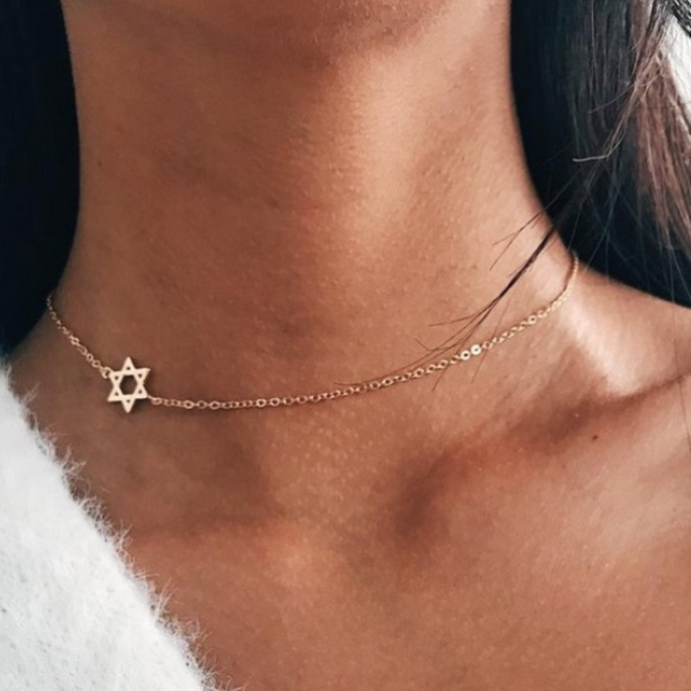 Side ways Star of David Necklace